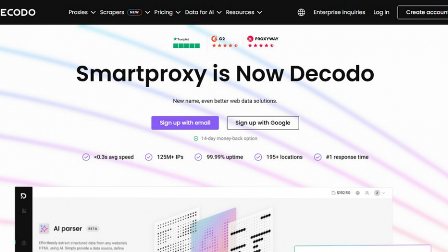 Decodo Homepage