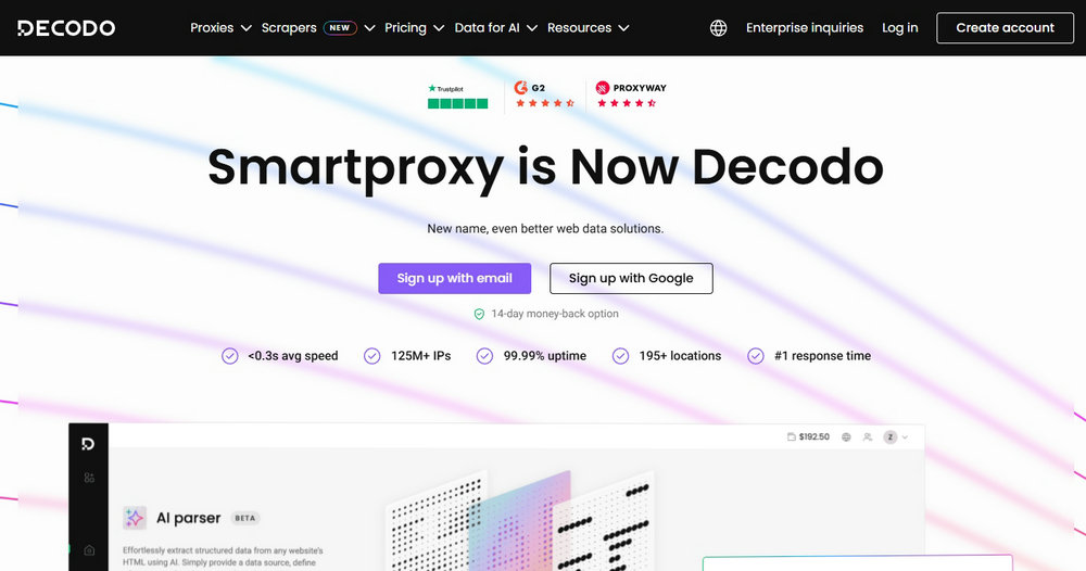 Decodo Homepage